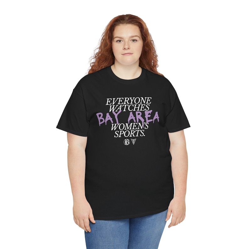 Everyone Watches Bay Area Women's Sports | Bay FC and Golden State Valkyries Unisex Tee (Violet) image 4