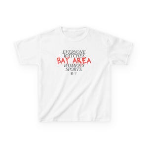 Youth | Everyone Watches Bay Area Women's Sports | Bay FC and Golden State Valkyries Tee (Poppy) zdjęcie 4