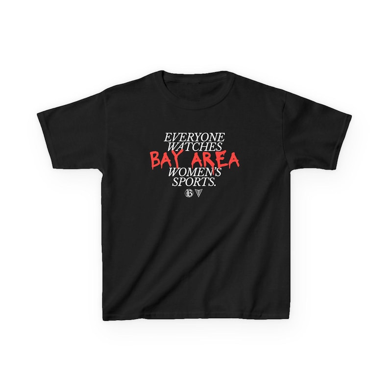 Youth | Everyone Watches Bay Area Women's Sports | Bay FC and Golden State Valkyries Tee (Poppy) zdjęcie 1