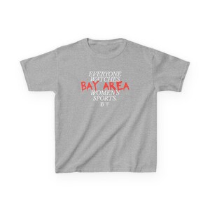 Youth | Everyone Watches Bay Area Women's Sports | Bay FC and Golden State Valkyries Tee (Poppy) zdjęcie 5
