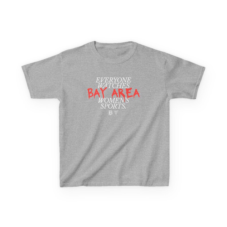 Youth | Everyone Watches Bay Area Women's Sports | Bay FC and Golden State Valkyries Tee (Poppy) zdjęcie 5