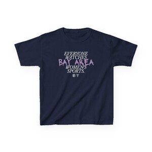 Youth | Everyone Watches Bay Area Women's Sports | Bay FC and Golden State Valkyries Tee (Poppy) image 8