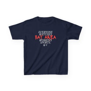 Youth | Everyone Watches Bay Area Women's Sports | Bay FC and Golden State Valkyries Tee (Poppy) zdjęcie 8