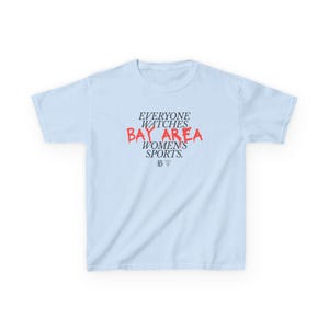 Youth | Everyone Watches Bay Area Women's Sports | Bay FC and Golden State Valkyries Tee (Poppy) zdjęcie 10