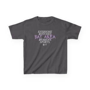 Youth | Everyone Watches Bay Area Women's Sports | Bay FC and Golden State Valkyries Tee (Poppy) image 6