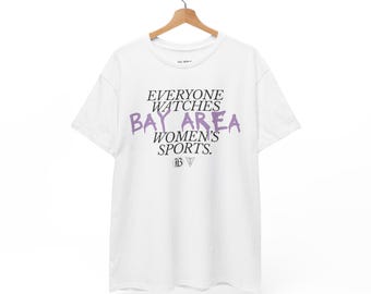 Todos siguen los deportes femeninos del Área de la Bahía / Camiseta unisex Bay FC y Golden State Valkyries (Violeta)