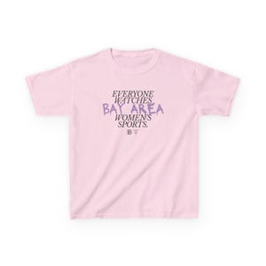 Youth | Everyone Watches Bay Area Women's Sports | Bay FC and Golden State Valkyries Tee (Poppy) image 9