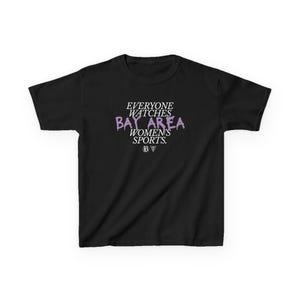 Youth | Everyone Watches Bay Area Women's Sports | Bay FC and Golden State Valkyries Tee (Poppy) image 1