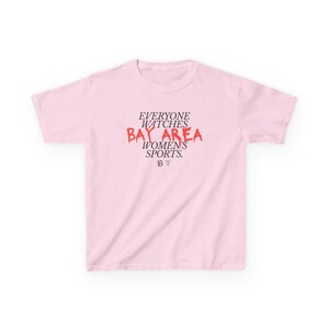 Youth | Everyone Watches Bay Area Women's Sports | Bay FC and Golden State Valkyries Tee (Poppy) zdjęcie 9