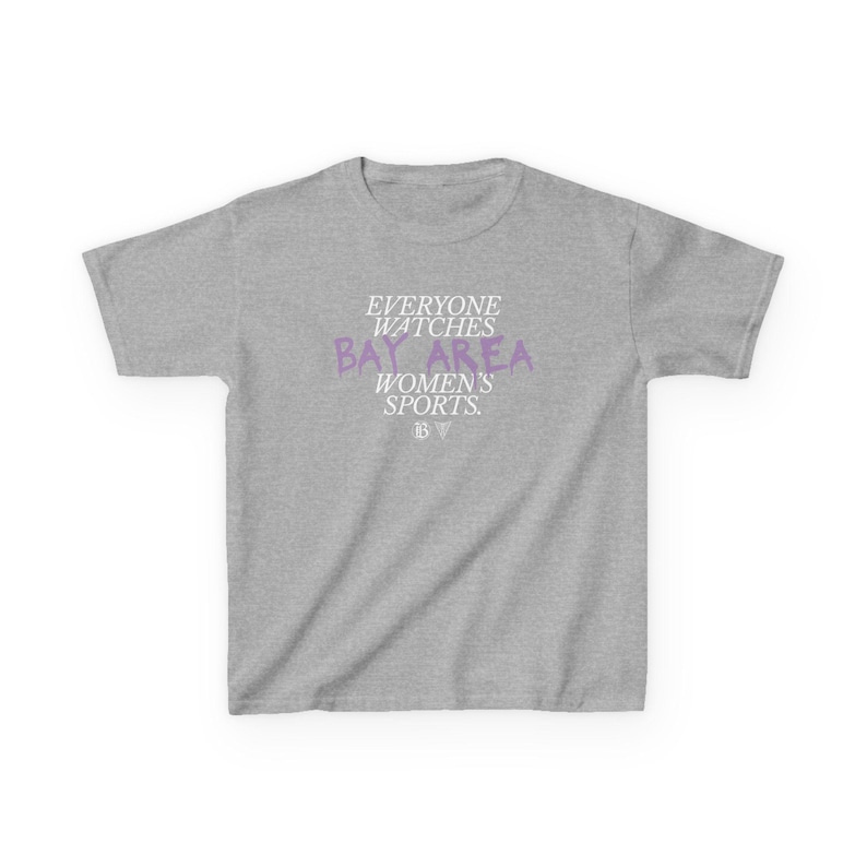 Youth | Everyone Watches Bay Area Women's Sports | Bay FC and Golden State Valkyries Tee (Poppy) image 5
