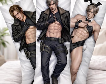 Funda de almohada corporal de anime, tejido de piel de melocotón, estampado a doble cara, cremallera oculta.