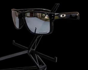 Oakley Holbrook Polarized Sunglasses, Polished Black Frame, Chrome Iridium Lenses, UV Protection, Unisex Driving Eyewear