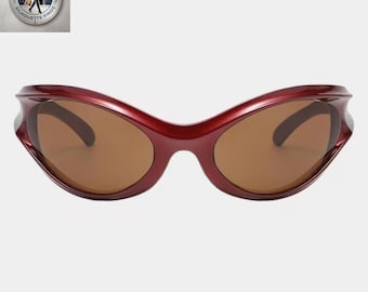 Oakley Minute 1.0 Sonnenbrille | Brauner, gebogener Rahmen | Retro-Sportbrille für Radfahrer (Y2K)