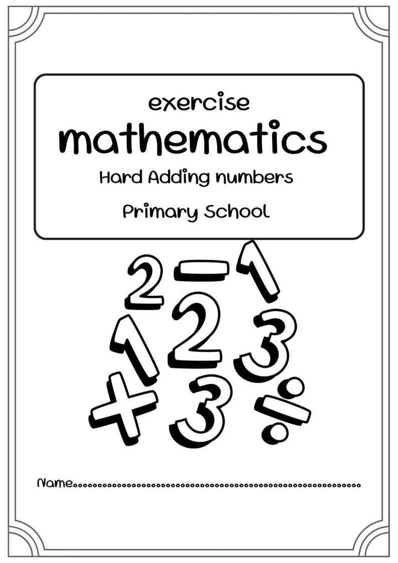Primary School Addition Worksheets, Math Practice PDF, 200 Problems ...