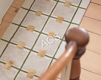 Alfombra de lana con mechones Anthropologie Greer Taupe de 8 x 10 pulgadas, hecha a mano