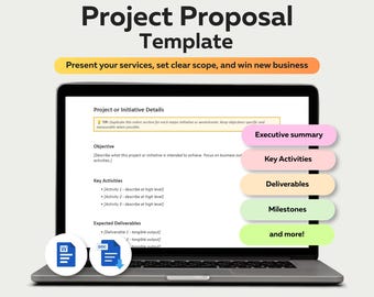 Szablon propozycji projektu Zakres prac dla freelancerów i agencji Zdobądź klientów Word i Google Docs