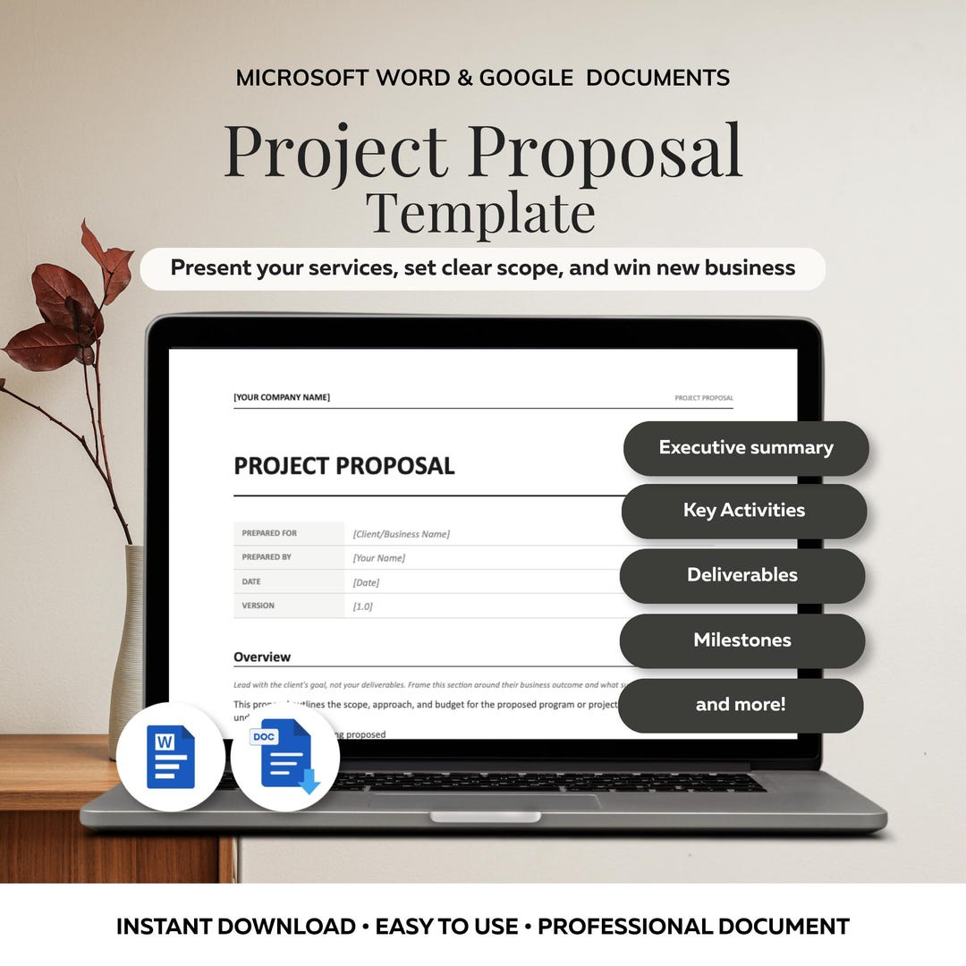 Project Proposal Template for Freelancers, Agencies (word, Google Docs ...