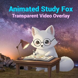Animerad räv | Transparent videoöverlägg WEBM och GIF | Fox-animation