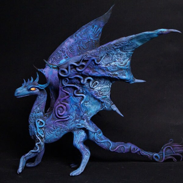 Night dragon figure gift for bjd familiar pet totem