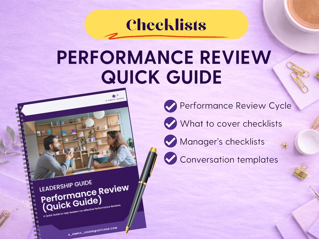 Performance Review Checklist for Managers | Employee Review Quick Guide ...
