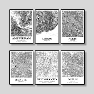 Custom City Map Print, Personalized Town Art (Digital Download)