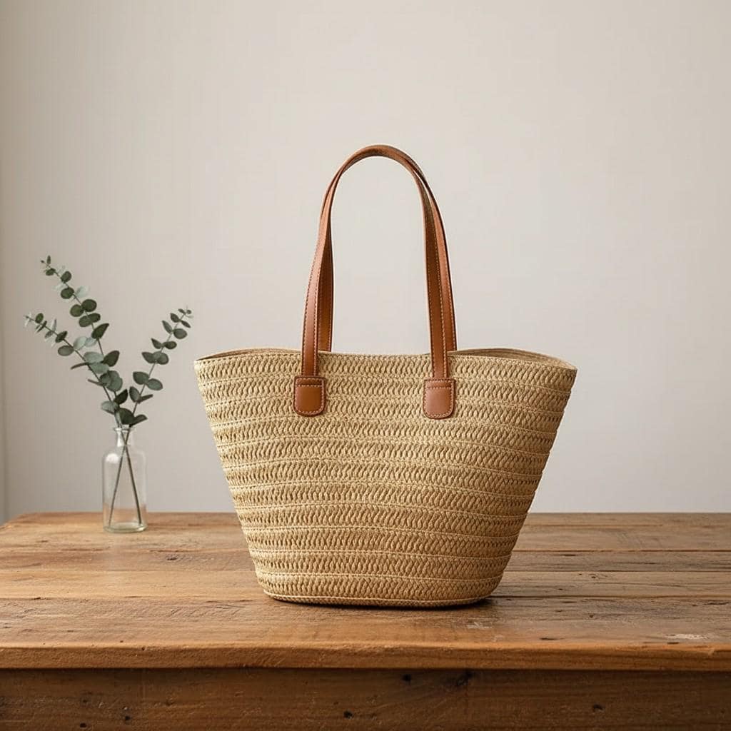 Large Straw Woven Beach Bag | Summer Basket Shoulder Tote | Women's ...