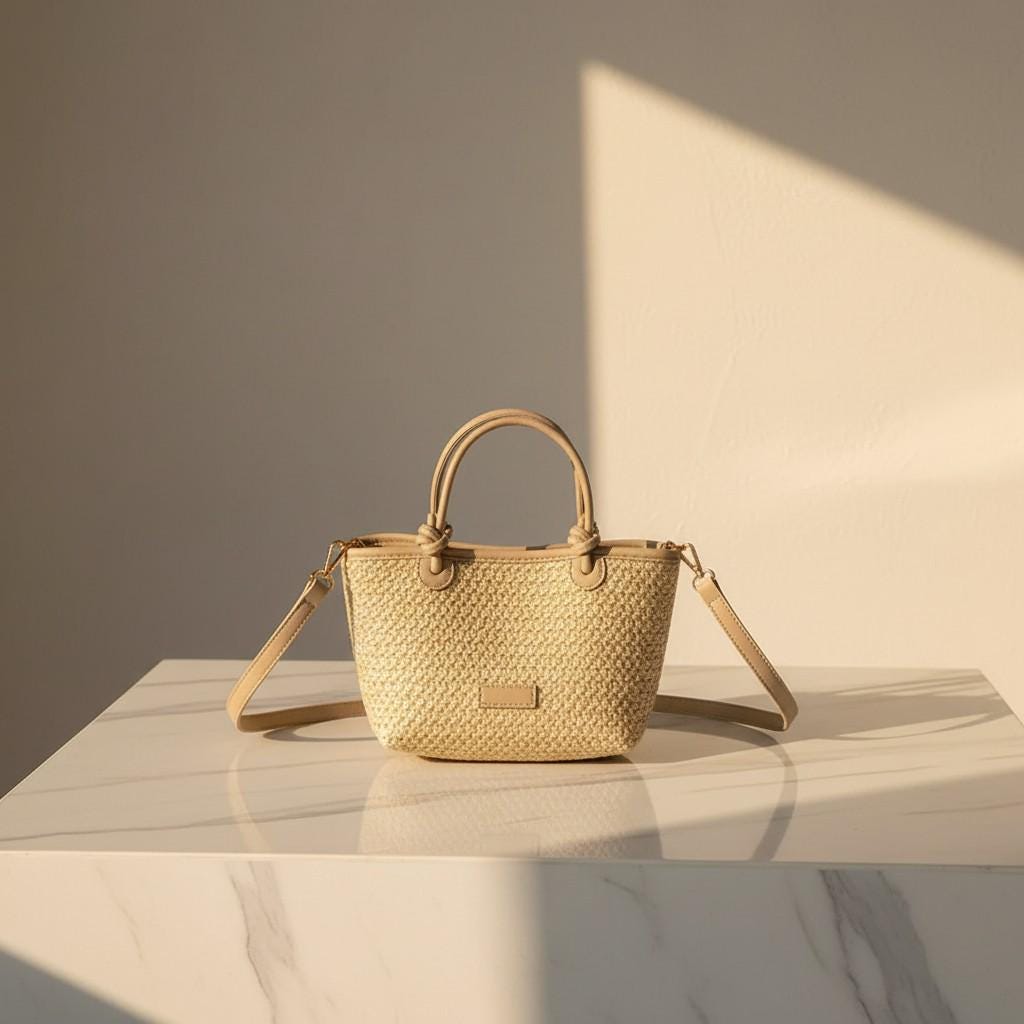 Summer Straw Beach Bag | Woven Shoulder Tote | Retro Crossbody Basket ...