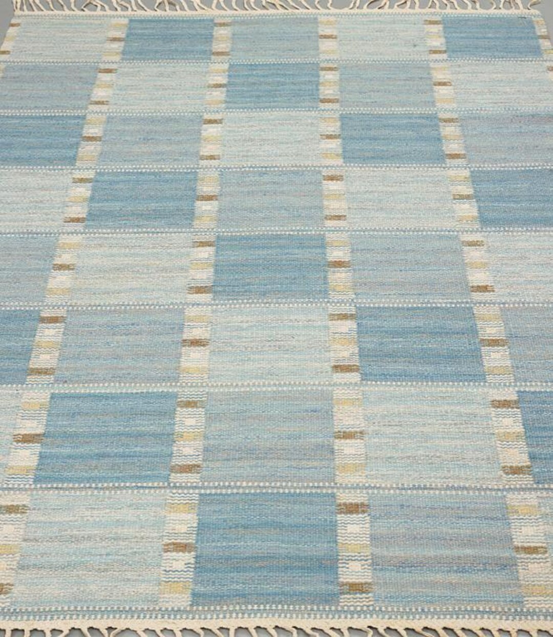 Scandinavia Rug Modern Scandinavian Handmade Wool Rug Featuring a Geometric Pattern in ...