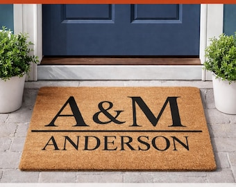 Personalized Doormat Custom Family Name Doormat, Housewarming Gift, Custom Welcome Mat, Monogram Door Mat, Wedding Gift, New Home Gift