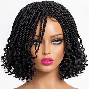 Perruque sénégalaise torsadée bouclée.