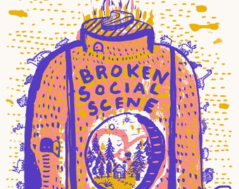 Broken Social Scene- Aragon Ballroom Chicago - Silk Screened Poster