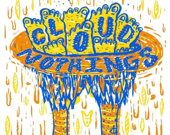 Cloud Nothings and Wavves - Cleveland - Silk Screened Poster