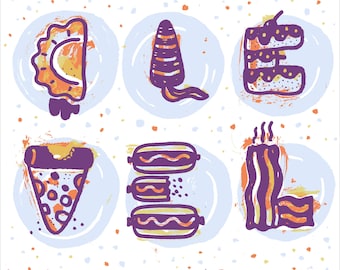 Cleveland Food - Silk Screened Print