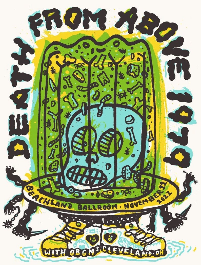 Death from Above 1979 Cleveland Silk Screened Poster image 1