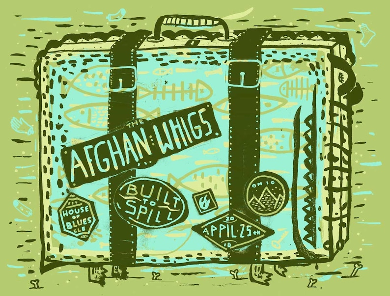 Afghan Whigs/Built to Spill Cleveland Silk Screened Poster image 1
