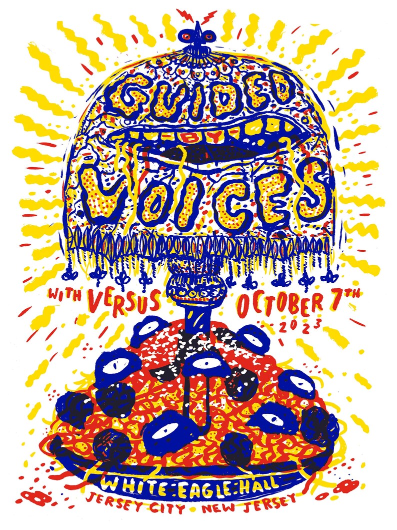 Guided By Voices Jersey City Silk Screened Poster image 1