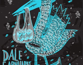 Dale Earnhardt Jr. Jr. Silk Screened Poster