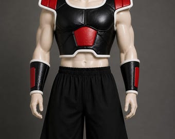 Saiyan Battle Armor Cosplay | DBZ Anime Costume | Black Red Suit