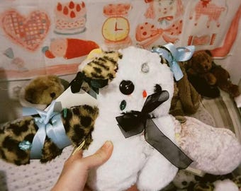 Authorized Mokyu Plush Doll by Satsuki Amemiya, Handmade Japanese Art Plush Toy, Collectible Artist Doll