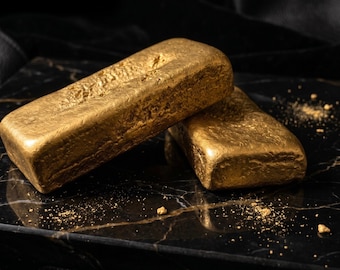 Lingotto d'oro di recupero da 390 g – Fusione ad alta densità da PC e perni per investimento