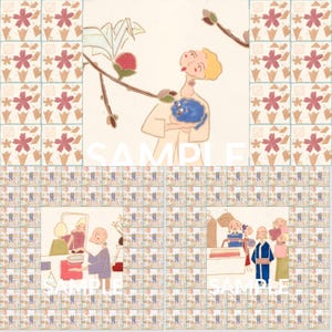 Tales from Grandmother’s Vanity”— Set of 3 Prints | Spring Collection                                    納戸の鏡台引出しの中の物語　3枚セット　　　　　　春のお花見支度