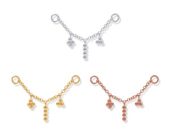 Dot Charms Cartilage Chain, Conch Chain, Orbital Chain, Nose Chain, Chain Earring, Chain Piercing