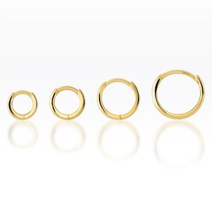 Plain huggie ring -  huggie hoop - Rook - cartilage - helix - lobe earring