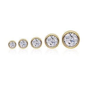 Gold Plated CZ Bezel Setting SCREW flat back Tragus/lip/medusa/cartilage/helix/Monroe piercing (1pc)