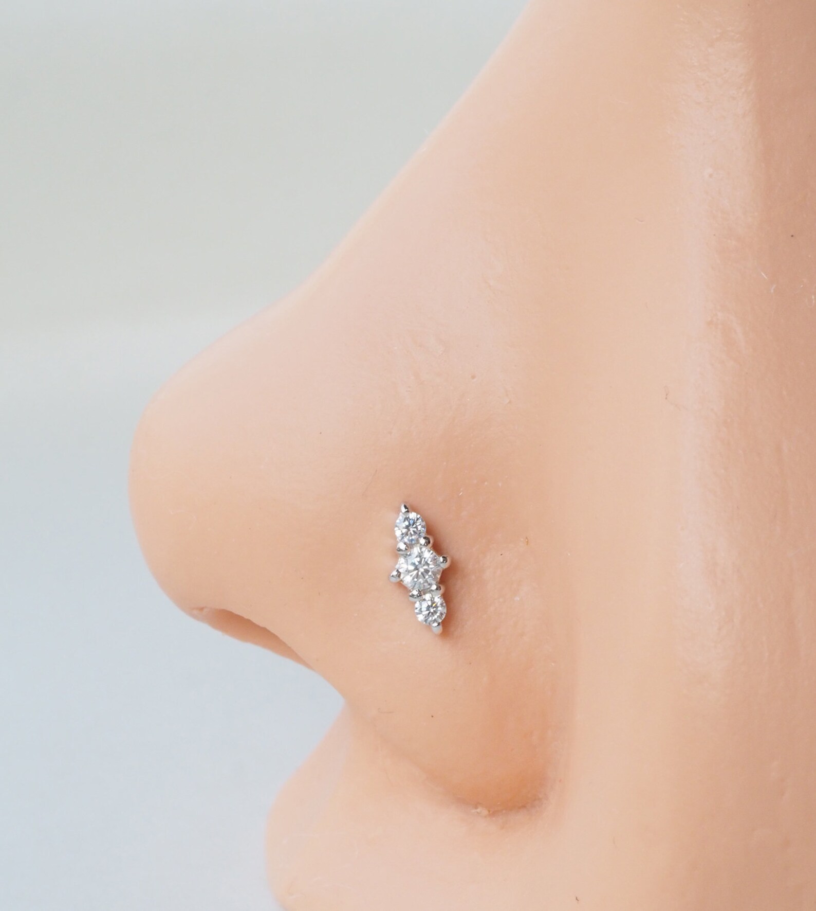 24PCS Women Fashion Nose Piercing 925 Sterling Silver Nose Stud In Body