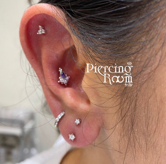 cluster cartilage earring