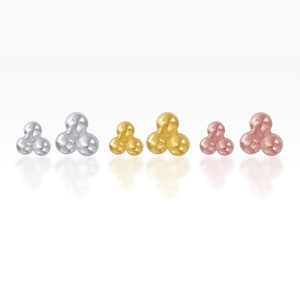 Trinity ball SCREW flat back Tragus/cartilage/ helix /Monroe/lobe piercing (1pc)