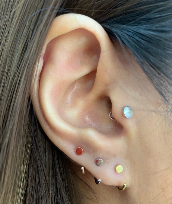 ball hug hoop earrings