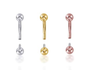 Piercing pour tour de boule 3 mm/perçage confortable/perçage des sourcils/barre incurvée/perçage des oreilles