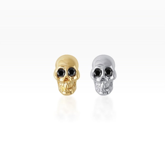 Skull Screw Flat Back Tragus Earring cartilage Earring helix Piercing Etsy